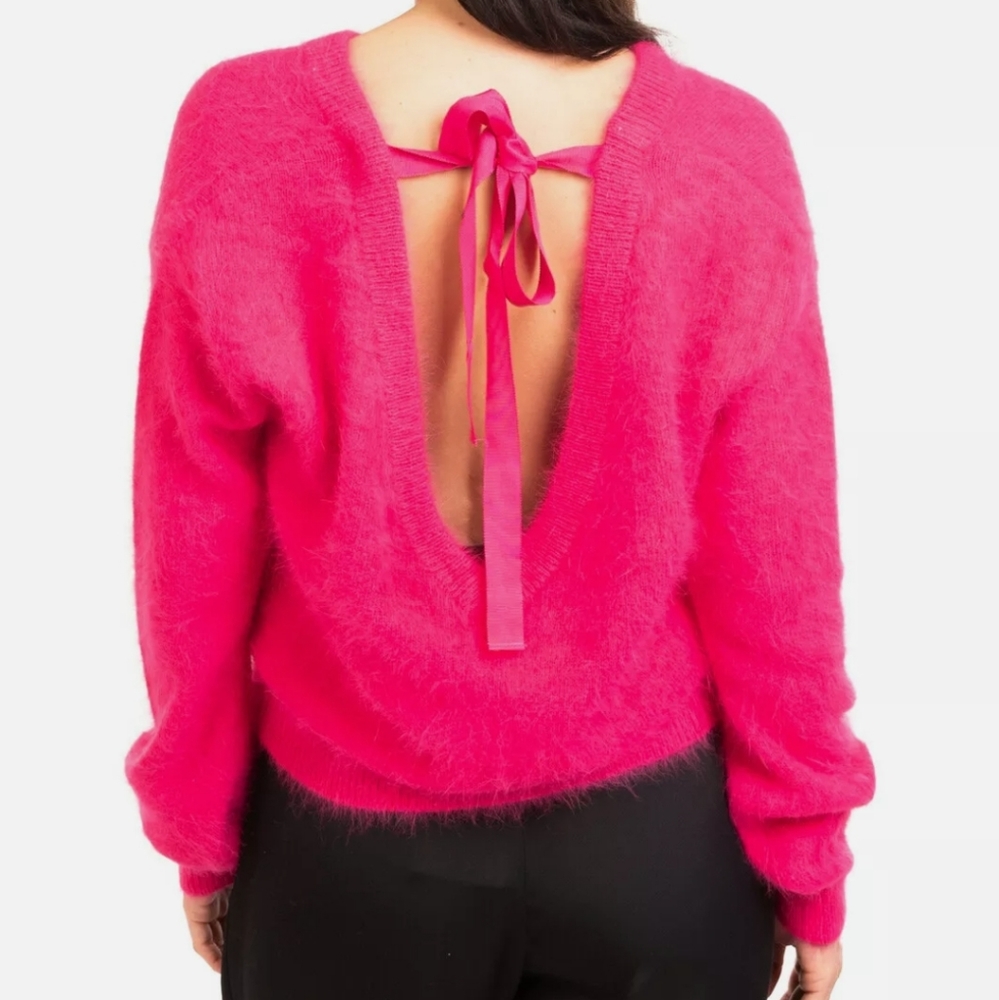 Semicouture  angora blend sweater fuchsia